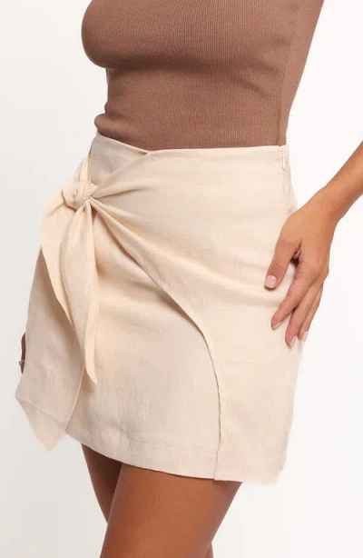 Petal And Pup Petal & Pup Astin Side Tie Linen Miniskirt In White