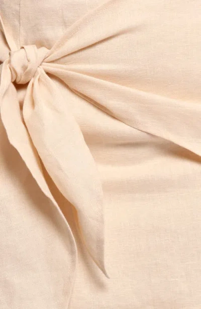 Petal And Pup Petal & Pup Astin Side Tie Linen Miniskirt In White