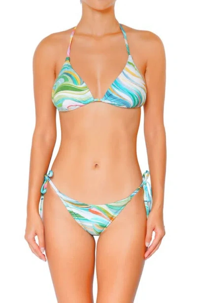 Huit Triangle Bikini Top In Multi