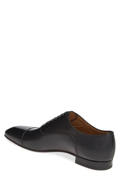 Christian Louboutin Seriox Cap-toe Leather Oxford Shoes In Black