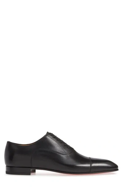 Christian Louboutin Seriox Cap-toe Leather Oxford Shoes In Black