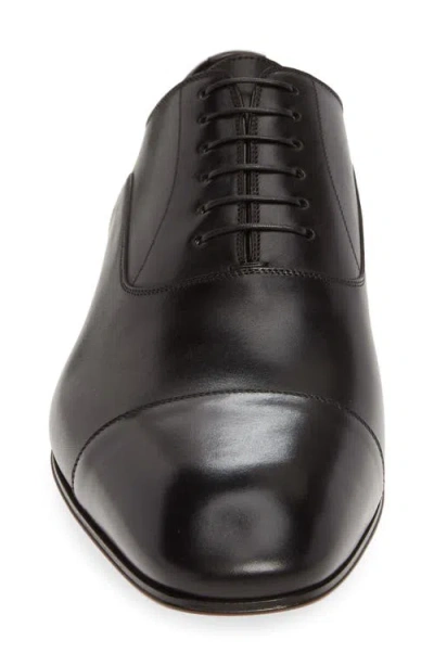Christian Louboutin Seriox Cap-toe Leather Oxford Shoes In Black