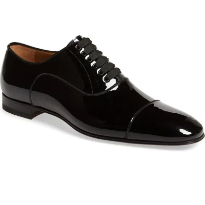 Christian Louboutin Greggo Wool & Leather Oxford In Black