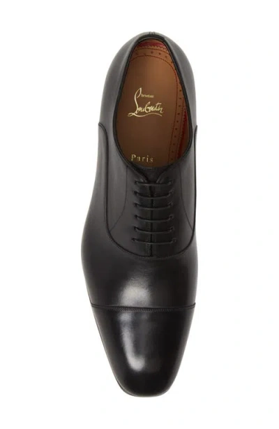 Christian Louboutin Seriox Cap-toe Leather Oxford Shoes In Black