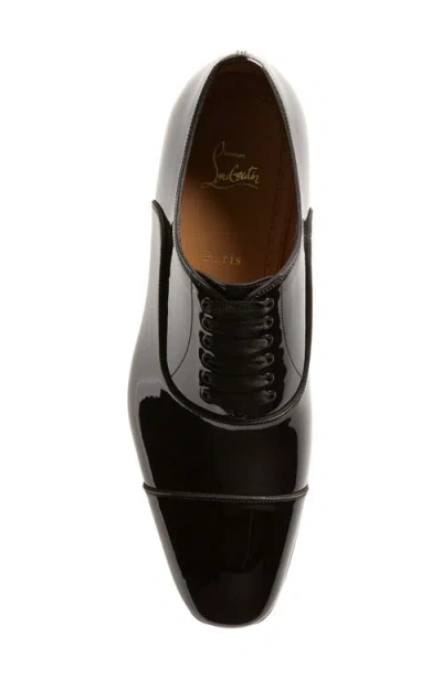 Christian Louboutin Greggo Wool & Leather Oxford In Black