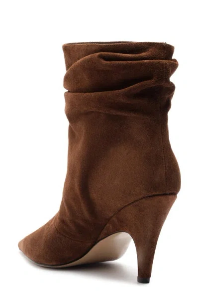 Alexandre Birman Tati Pointed Toe Slouch Bootie In Brown