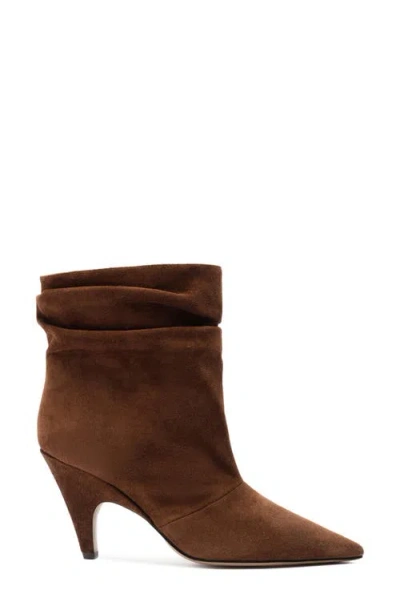 Alexandre Birman Tati Pointed Toe Slouch Bootie In Brown