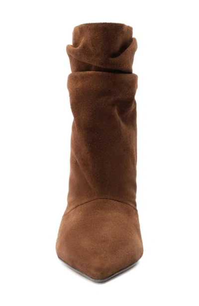 Alexandre Birman Tati Pointed Toe Slouch Bootie In Brown