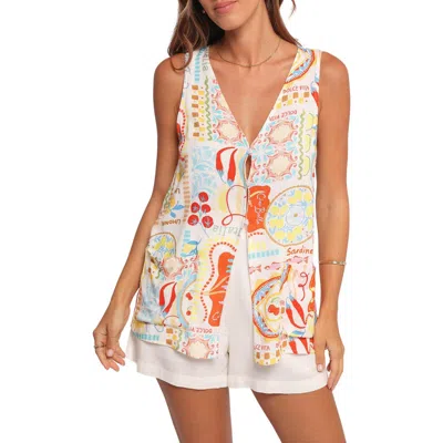 Petal And Pup Petal & Pup Ariala Cucina Print Sleeveless Tunic In Multi