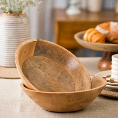 Mela Artisans Woodform Stackable Bowls
