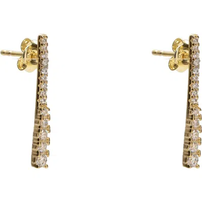 Argento Vivo Graduated Cubic Zirconia Bar Drop Earrings