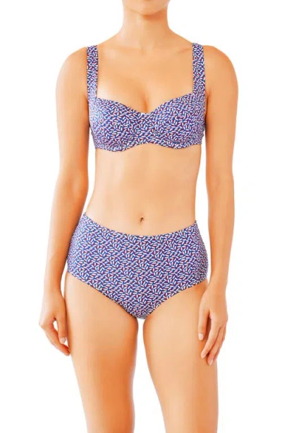 Huit Balconette Underwire Bikini Top In Multi