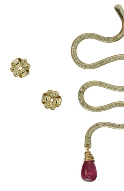 Albisia Serpent Ruby Earrings