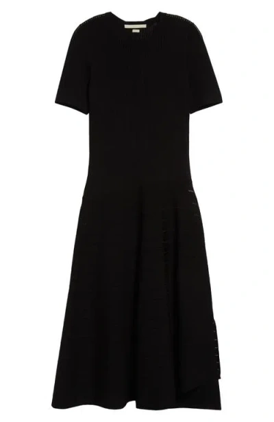 Jason Wu Collection Short Sleeve Pointelle Asymmetric Dress