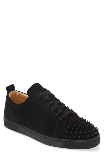 Christian Louboutin Men Louis Junior Spikes Borchie Punta Sneaker In Animal Print