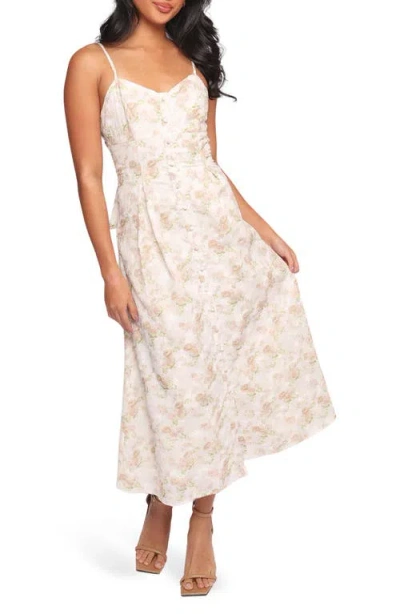 Petal And Pup Petal & Pup Teah Embroidered Floral Cotton Dress In Metallic