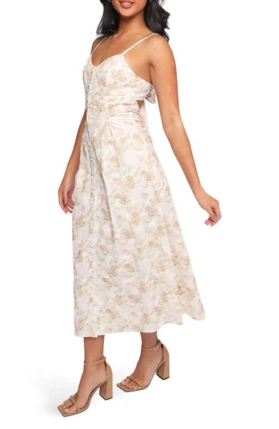 Petal And Pup Petal & Pup Teah Embroidered Floral Cotton Dress In Metallic