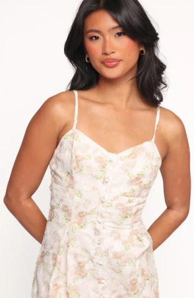 Petal And Pup Petal & Pup Teah Embroidered Floral Cotton Dress In Metallic