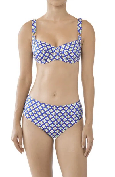 Huit Underwire Balconette Bikini Top In Multi