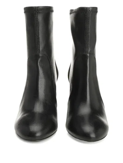 Stuart Weitzman Babette Leather Booties In Black