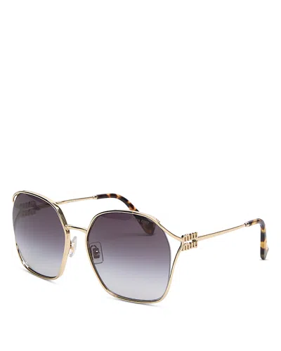 Miu Miu Round Metal Sunglasses Zvn5d1