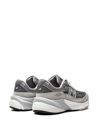 New Balance Grey Low Top Sneakers With Logo Detail In Suede And Tech Fabric Man