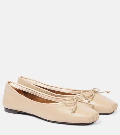 Khaite Charlotte Leather Ballet Flats