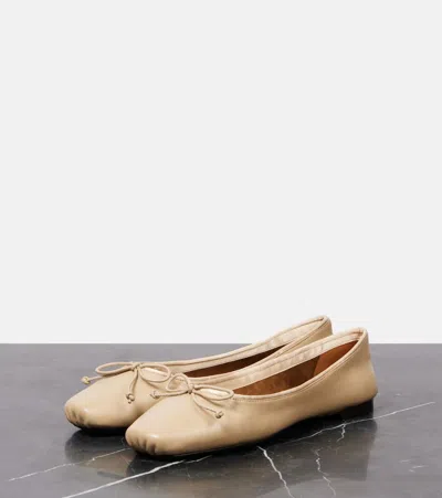 Khaite Charlotte Leather Ballet Flats