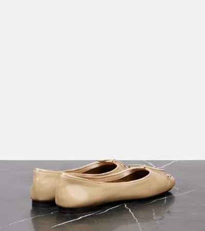 Khaite Charlotte Leather Ballet Flats
