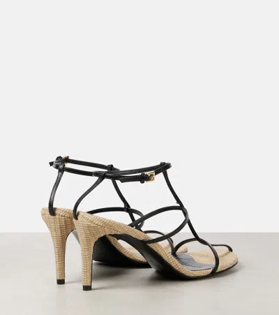 Khaite 75mm Cage Strappy Heeled Sandals In Black