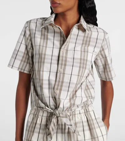 Burberry Camicia In Popeline Ricamato  Donna