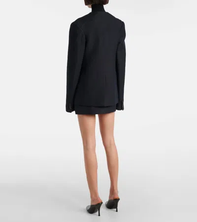 Khaite Jameson Virgin Wool Blend Jacket In Blue