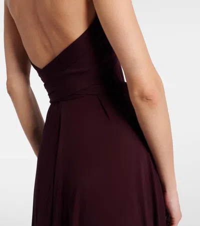 Alaïa Alaia Women Cross Dress Viscose Long Dress In Burgundy