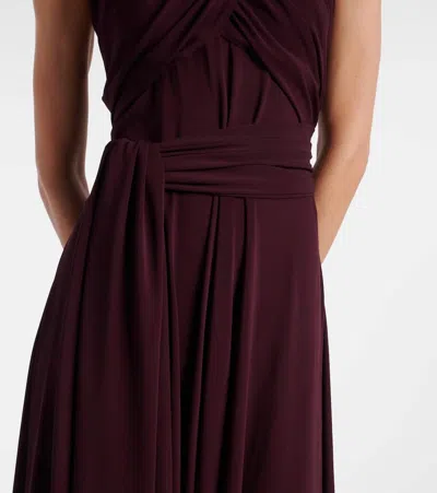Alaïa Alaia Women Cross Dress Viscose Long Dress In Burgundy