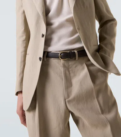 Saman Amel Cardon 2.5cm Full-grain Leather Belt