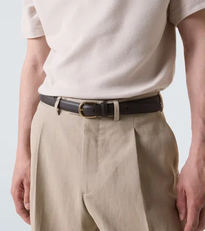 Saman Amel Cardon 2.5cm Full-grain Leather Belt