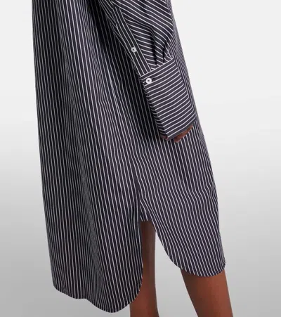 Totême Toteme Women Striped Kimono-sleeve Shirtdress In Gray