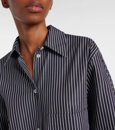 Totême Toteme Women Striped Kimono-sleeve Shirtdress In Gray