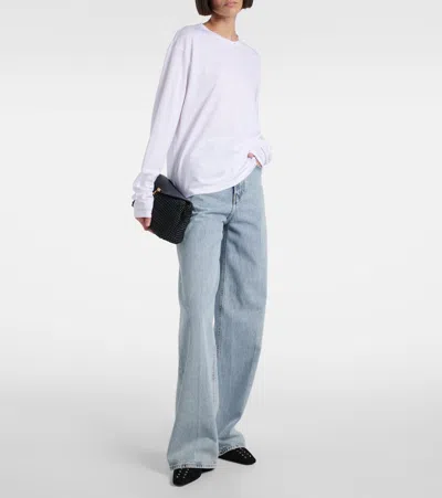 Totême Classic Long-sleeve Lyocell And Cotton T-shirt In White