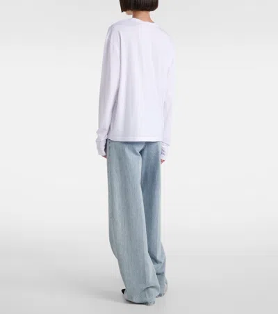 Totême Classic Long-sleeve Lyocell And Cotton T-shirt In White