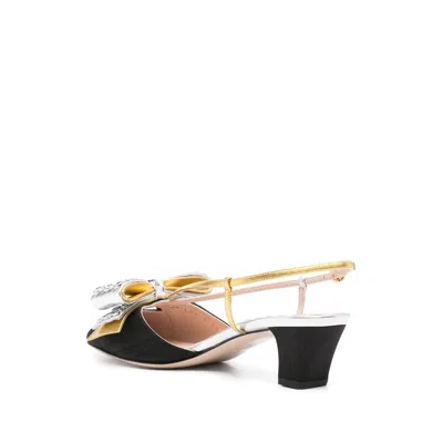 Valentino Slingback Decollete Bowow In Moire Tissue
