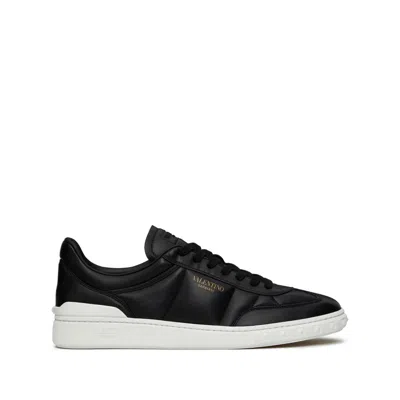 Valentino Black Upvillage Low Top Nappa Leather Sneakers