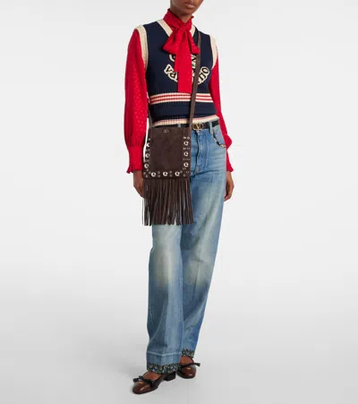 Valentino Brown Nellcote Small Crossbody Bag