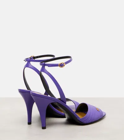 Valentino Garavani Ladycrush Kidskin Sandal 85mm Woman Electric Violet 41