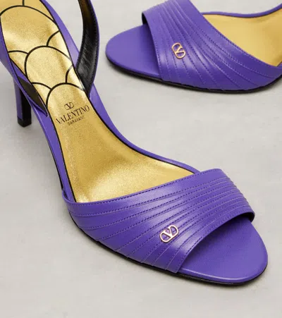 Valentino Garavani Ladycrush Kidskin Sandal 85mm Woman Electric Violet 41