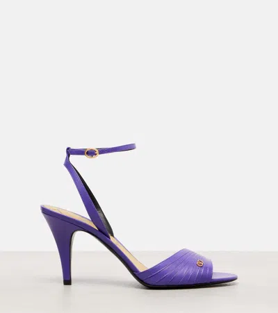 Valentino Garavani Ladycrush Kidskin Sandal 85mm Woman Electric Violet 41