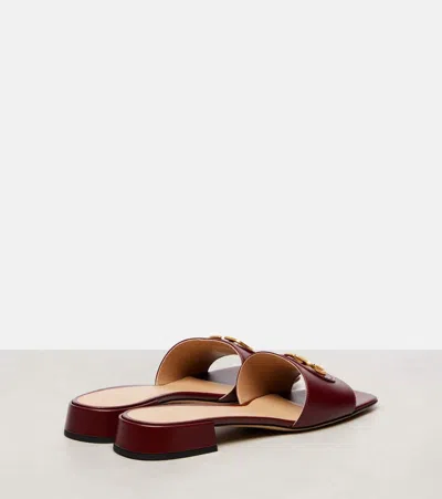 Valentino Garavani Vlogo Signature Slide Sandal In Brown