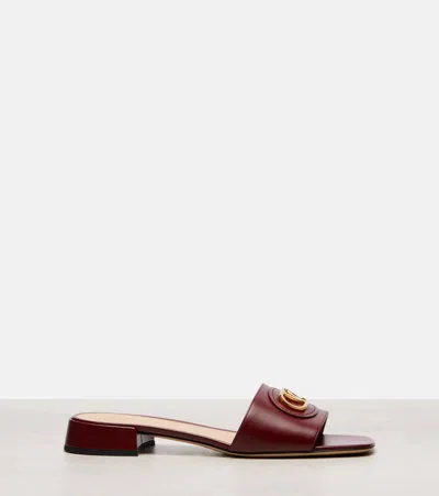 Valentino Garavani Vlogo Signature Slide Sandal In Brown