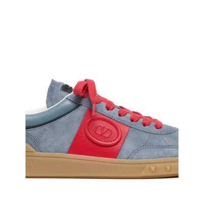 Valentino Garavani Men Upvillage Low Top Sneaker In Split Leather And Calfskin Nappa Leather