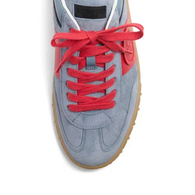 Valentino Garavani Men Upvillage Low Top Sneaker In Split Leather And Calfskin Nappa Leather